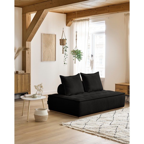 Crna sofa od šenila 175 cm Elisa – Bobochic Paris-image-1