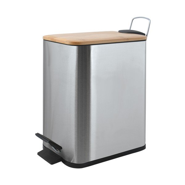 Željezna kanta za smeće s pedalom u mat srebrnoj boji 5 l   Erik – Spirella-image-1