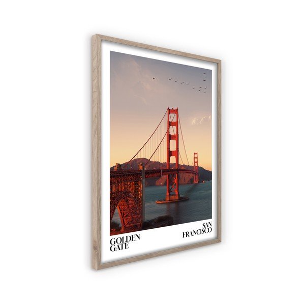 Tiskana slika s okvirom 50x70 cm Golden Gate – Styler-image-4