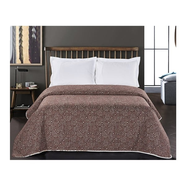 Smeđe-bijeli dvostrani prekrivač od mikrovlakana DecoKing Alhambra, 220 x 240 cm-image-3