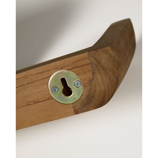 Police u setu 2 kom od masivne tikovine u prirodnoj boji 50 cm Shamel – Kave Home-image-3