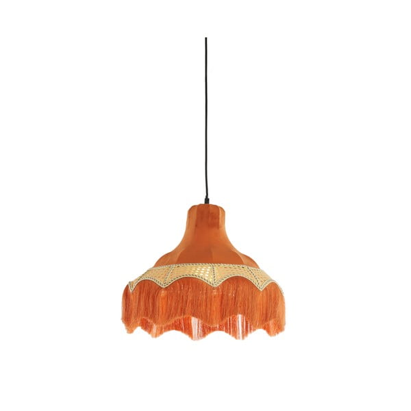 Narančasta viseća svjetiljka s tekstilnim sjenilom ø 40 cm Mizia – Light & Living