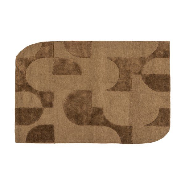 Smeđi tepih od mješavine vune 170x240 cm Livo – WOOOD