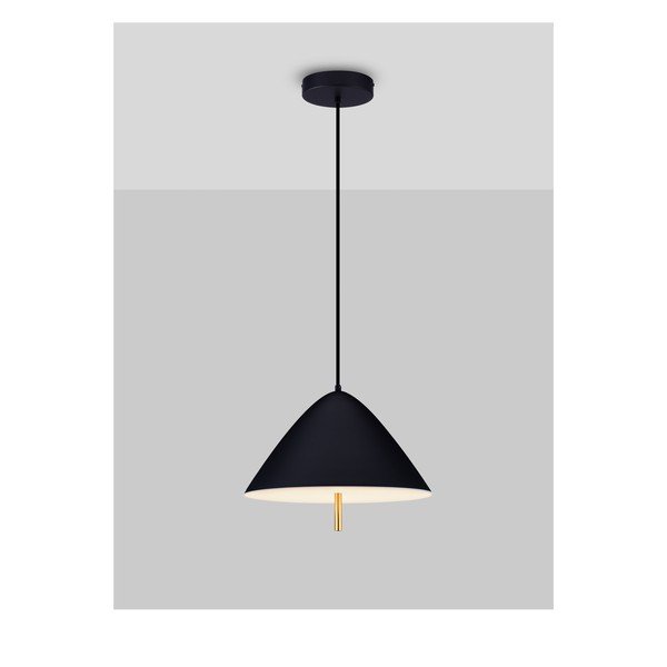 Mat crna metalna LED viseća svjetiljka s metalnim sjenilom ø 40 cm Oros – Nova Luce-image-3