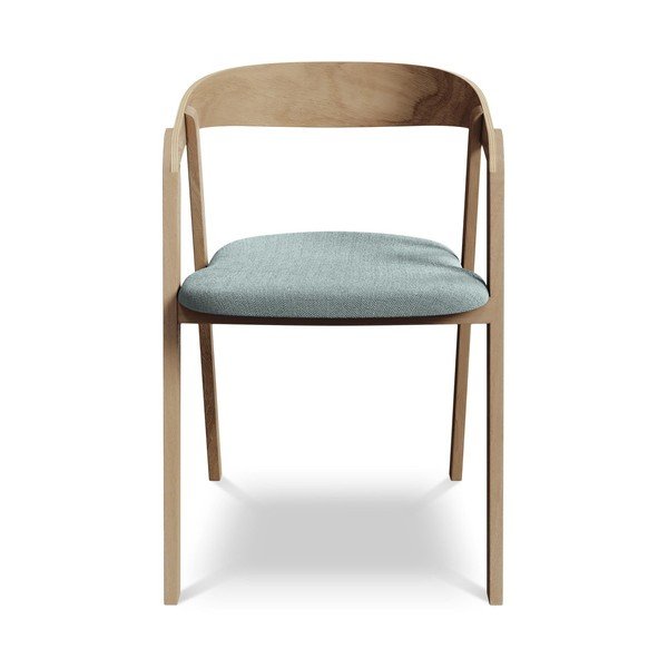 Plava blagovaonska stolica od masivnog drveta Erika – Makamii-image-1