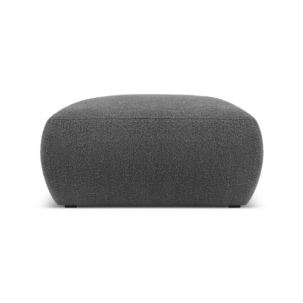 Tamno sivi tabure od bouclé tkanine Molino – Micadoni Home-image-1