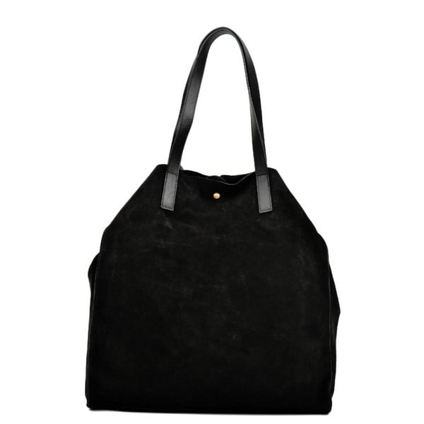 Crna kožna torbica Carla Ferreri Ashley Mento