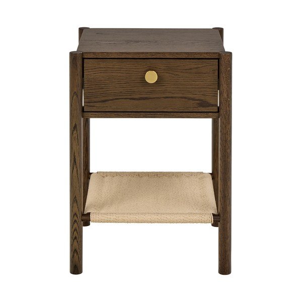 Noćni ormarić u dekoru hrasta u tamnoj prirodnoj boji Monfort – Actona