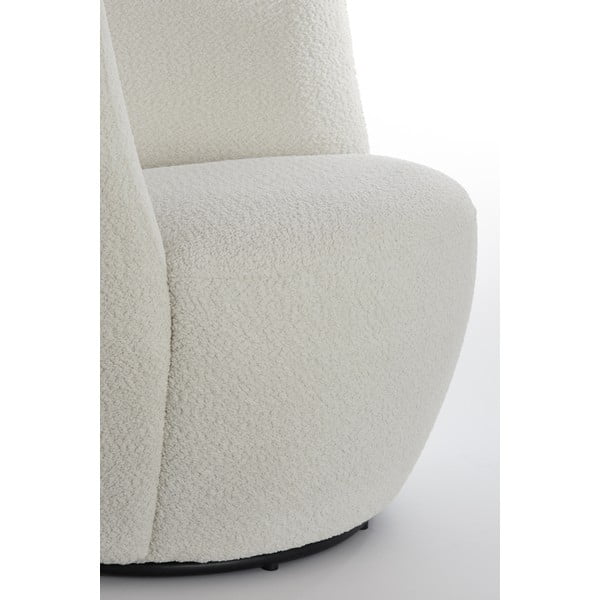 Bijela fotelja od bouclé tkanine Senja – Light & Living-image-1