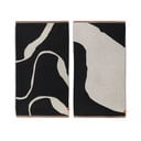 Crno-bijeli ručnici u setu 2 kom od organskog pamuka 50x90 cm Nova Arte – Mette Ditmer Denmark