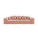 Ružičasta baršunasta sofa 320 cm Rome Velvet - Cosmopolitan Design