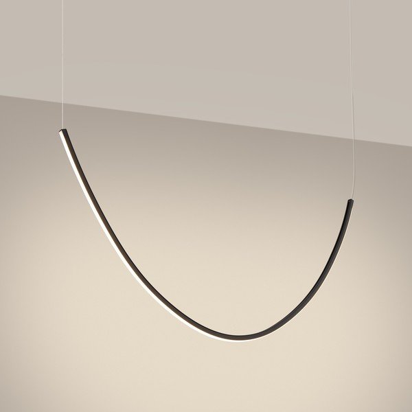 Crna LED viseća svjetiljka aluminijska ALVAR – Thoro-image-1