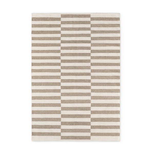 Bijeli/sivi obostrani/ručno rađen vunen tepih 160x230 cm Vika – Hanse Home