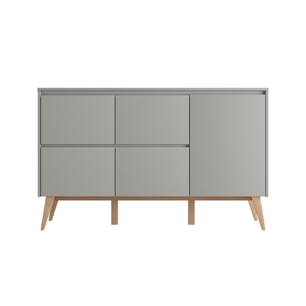 Siva niska dječja komoda 149x52,5 cm Swing – Pinio-image-1