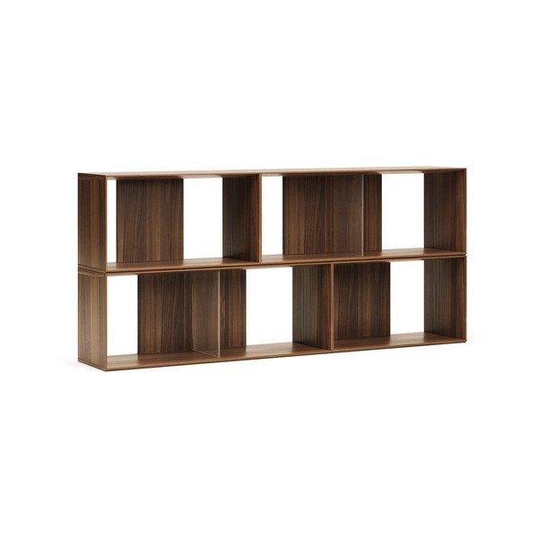 Smeđi modularni sustav polica 4 kom u dekoru oraha 168x76 cm Litto – Kave Home-image-2