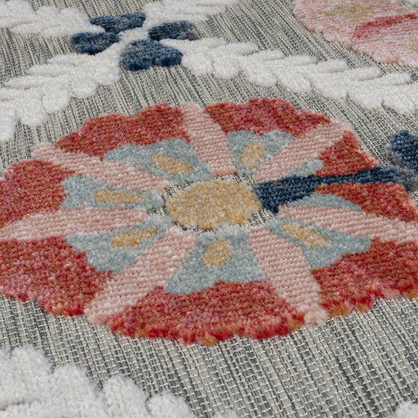 Sivi vanjski tepih 230x160 cm Flora - Flair Rugs-image-3