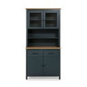 Tamno plava vitrina od masivnog bora 90x180 cm Miranda – Marckeric