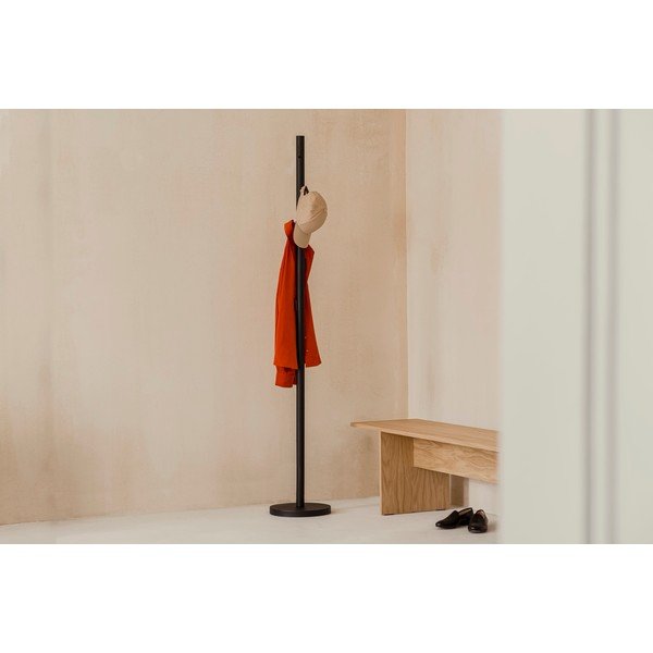 Crna metalna vješalica ø 25x183 cm Yuko – noo.ma-image-2