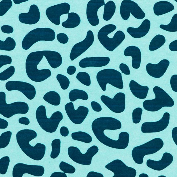 Svijetloplava kupaonska prostirka 39x60 cm Leopard - Artsy Doormats-image-3