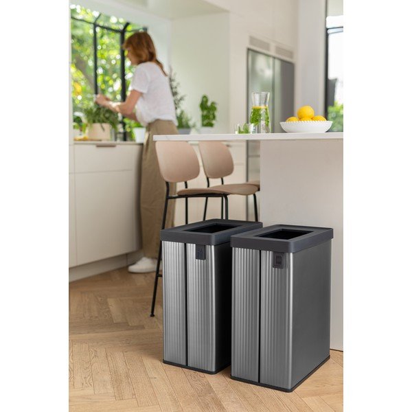 Siva kanta za smeće za odvojeni otpad od reciklirane plastike 54 l Verto Recycle – Curver-image-1