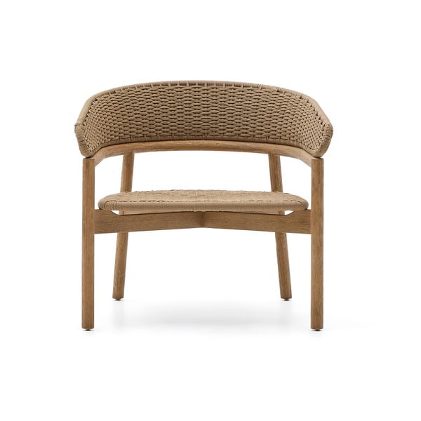 Vrtna fotelja od masivnog drveta u prirodnoj boji Arinella – Kave Home-image-3