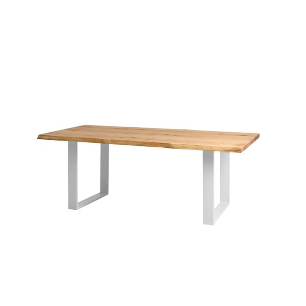 Blagovaonski stol s hrastovom pločom Custom Form Feld, 200 x 100 cm