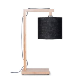 Stolna lampa s crnim sjenilom i Good &amp; Mojo Himalaya bambus konstrukcijom