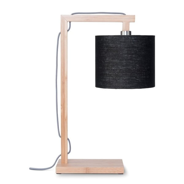 Stolna lampa s crnim sjenilom i Good &amp; Mojo Himalaya bambus konstrukcijom