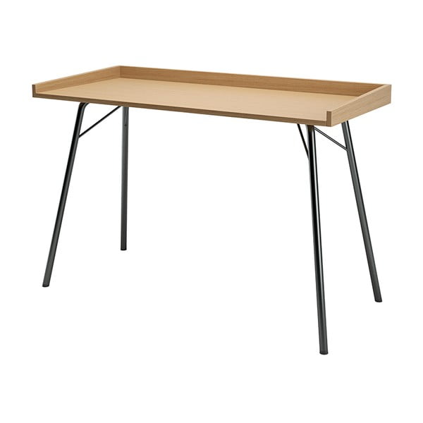Radni stol s pločom u dekoru hrasta 52x115 cm Rayburn – Woodman-image-2