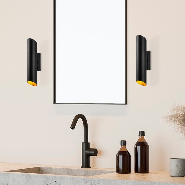 Crna/u zlatnoj boji zidna lampa ø 8 cm Cut – Opviq lights-image-2