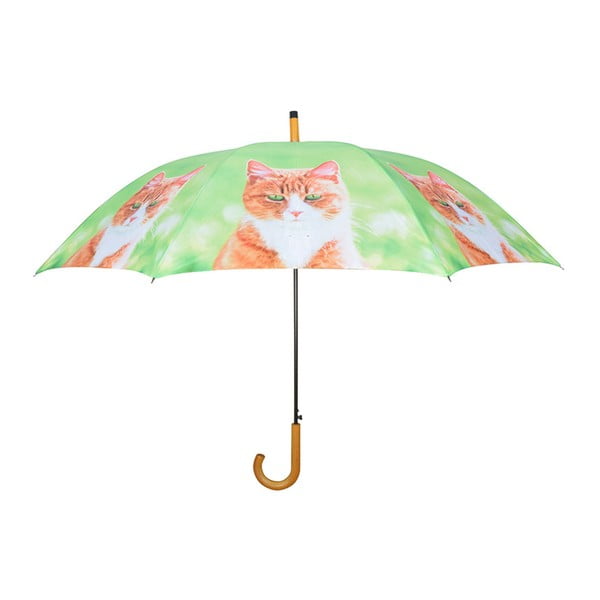 Svijetlozeleni kišobran s mačkama Esschert Design, ⌀ 120 cm