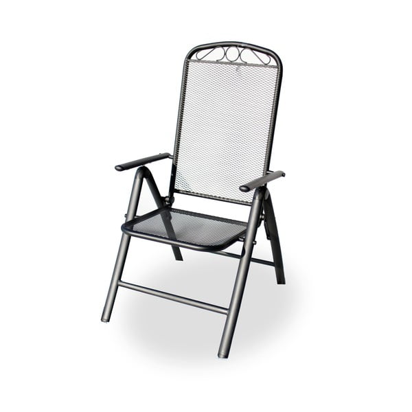Crna metalna vrtna stolica – Rojaplast