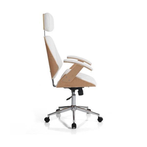 Bijela uredska stolica od umjetne kože Visby – Tomasucci-image-3