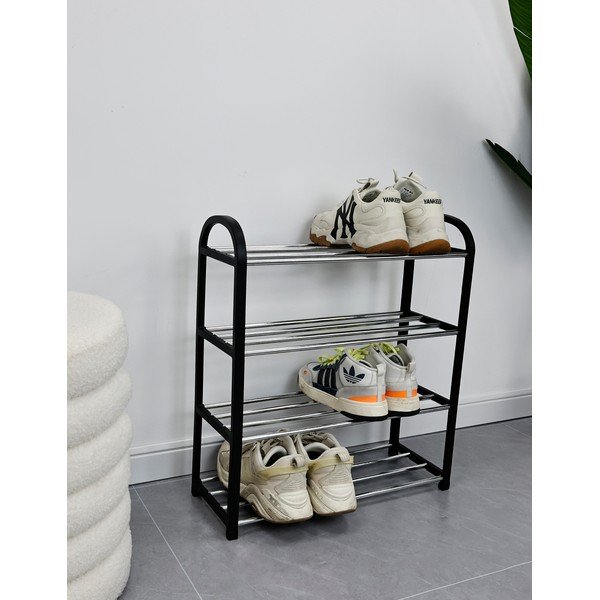 Crni plastični stalak za cipele 50,5x57x19 cm Hallfrid – Yes Everyday-image-1