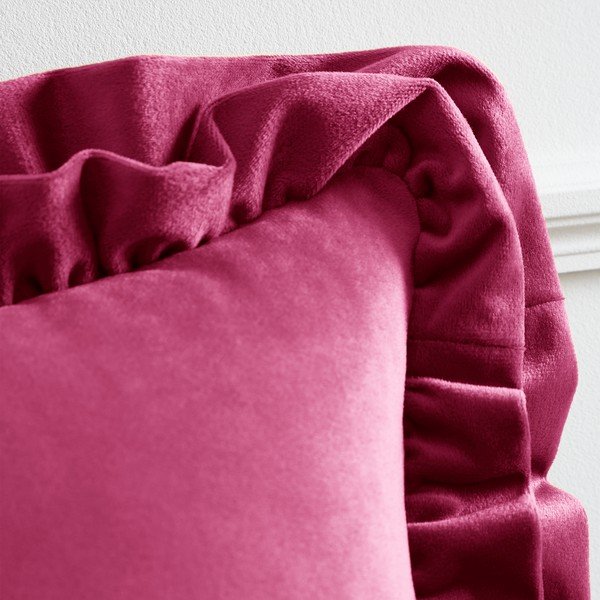 Ukrasni jastuk od samta 43x43 cm Velvet Double Frill – Catherine Lansfield-image-1