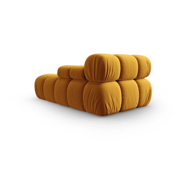 Žuta  baršunasti ležaljka (s desnim kutom) Bellis – Micadoni Home-image-4