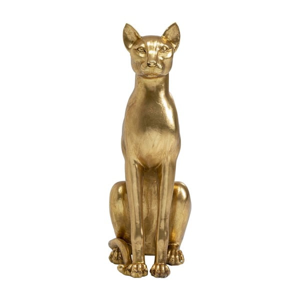 Ukrasni kipić mačke u zlatnoj boji Kare Design, visina 74 cm