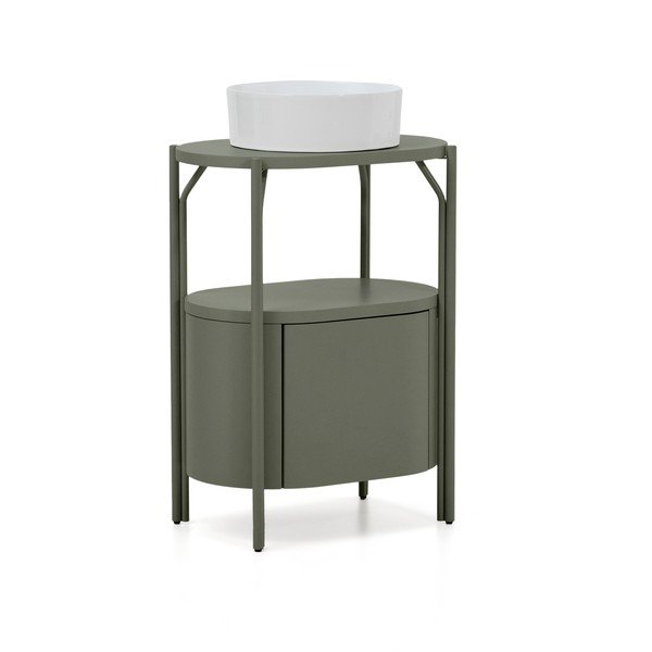 Zeleni ormarić za ispod umivaonika 60x81 cm Arely – Kave Home-image-4