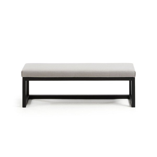 Crna/sivo-bež klupa Loya – Kave Home