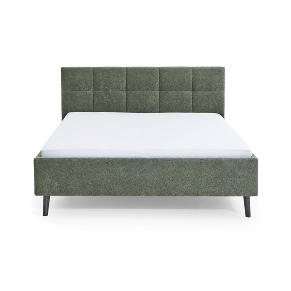 Kaki zeleni tapecirani bračni krevet bez podnice 180x200 cm Nova – Meise Möbel-image-4
