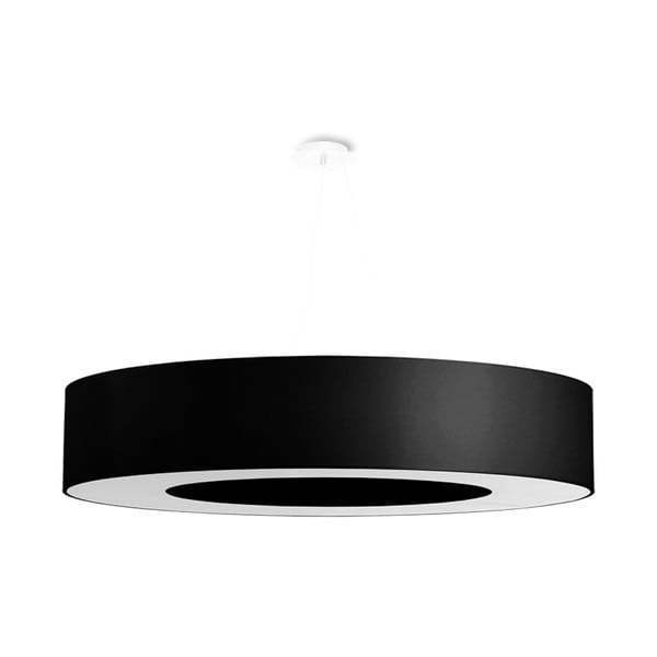 Crna viseća svjetiljka s tekstilnim sjenilom ø 90 cm Galata – Nice Lamps