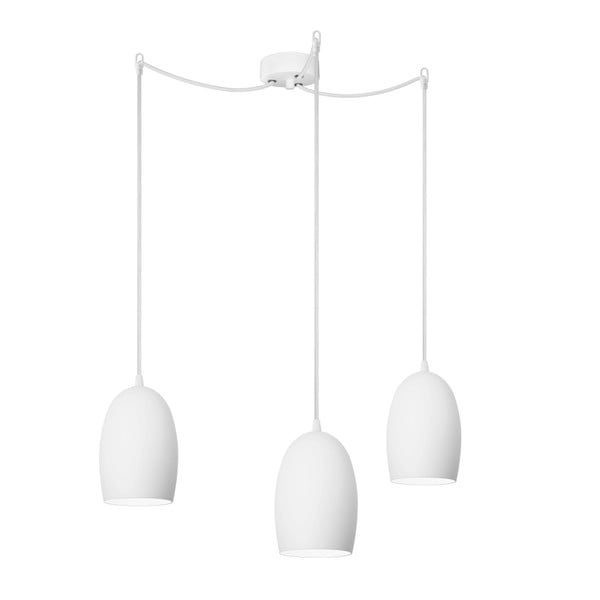 Bijela trodijelna lampa Sotto Luce Ume Elementary Matte ⌀ 14 cm