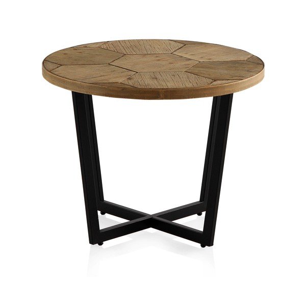 Konferencijski stol s crnom željeznom strukturom gusjela saća, ⌀ 59 cm-image-2