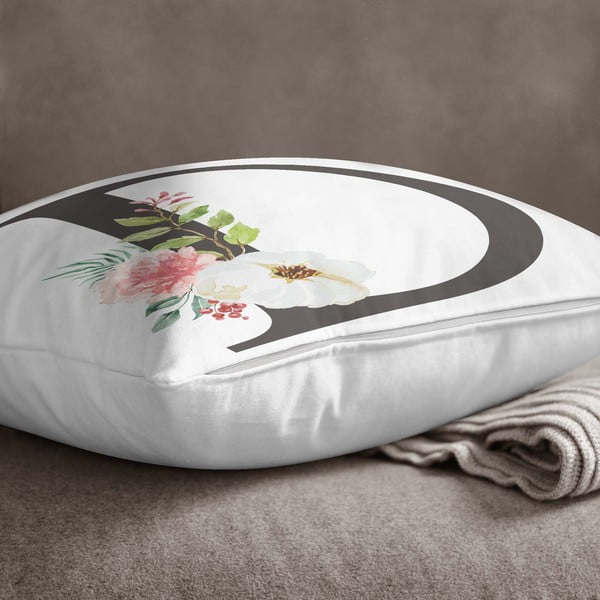 Jastučnica Minimalist Cushion Covers Floral Alphabet D, 45 x 45 cm