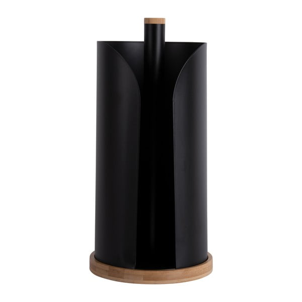 Crni držač kuhinjskih ručnika od bambusa ø 15,5 cm   Bamboo Accent – PT LIVING