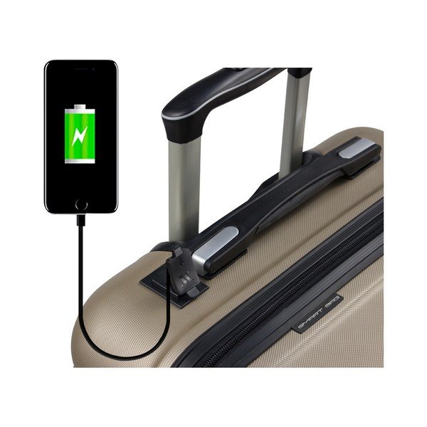 Putni kovčeg s kotačićima i USB priključkom u zlatnoj boji My Valice COLORS LASSO Cabin Suitcase-image-3