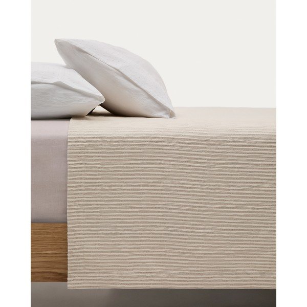 Bež prošiven prekrivač od jacquarda 240x260 cm Vindi – Kave Home