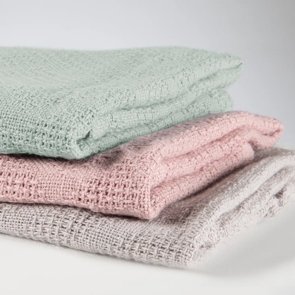 Zelena pletena deka za bebe od organskog pamuka 80x80 cm Lil Planet – Roba-image-1