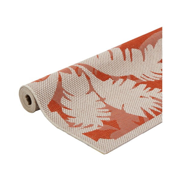 Narančasto-bež vanjski tepih Floorita Palms, 135 x 190 cm-image-2