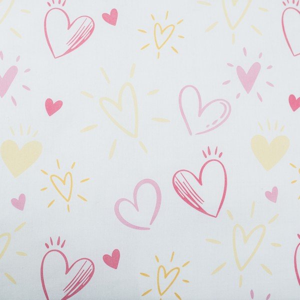 Ružičasta pamučna dječja posteljina za krevet za jednu osobu 140x200 cm Kapybara Heart – Jerry Fabrics-image-4